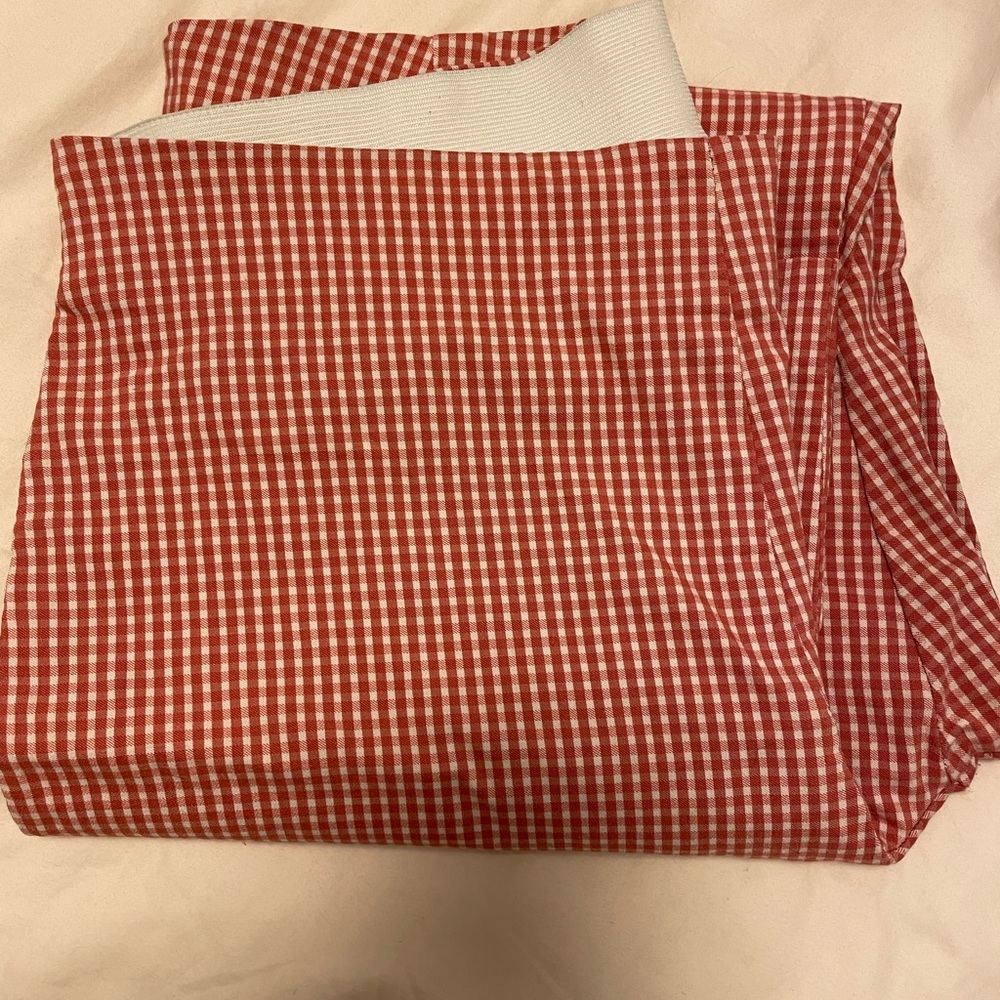 Red gingham pants